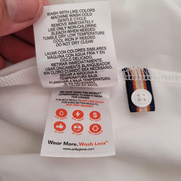 Modern Ambition Women's Long Sleeve White Button-Up Collared Shirt Size Large - Picture 13 of 13